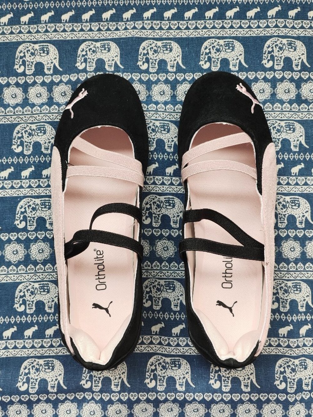 Puma Speedcat Series Black And Pink Ballet Flats - Picture 1 of 11